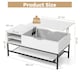 image 2 of COSTWAY Lift Top Coffee Table w/ Storage Shelf White White