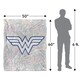 image 4 of Wonder Woman Silky Floral Logo Blanket | Grey | Grey/Multicoloured | One Size | 1