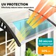 image 8 of Outsunny Door Canopy Outdoor Awning Rain Shelter for Window Porch 303x96 Clear Clear | Clear