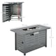 image 7 of Outsunny Outdoor Gas Fire Pit Table Smokeless Firepit w/ Rain Cover, Lid, Grey