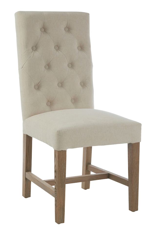 image 1 of Orsina Elegant Upholstered Beige Linen Dining Chair, Comfortable Modern Dining Chair, Durable Small Modern Chair