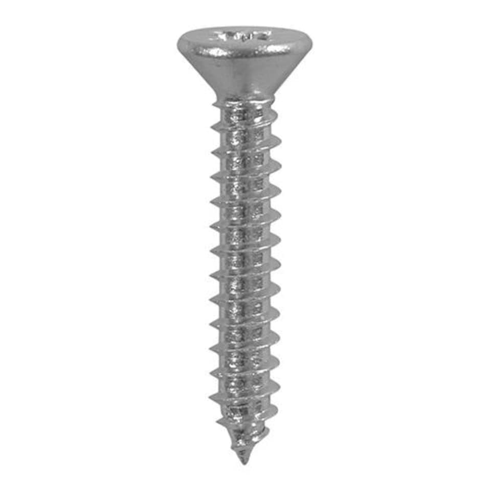 image 1 of Timco - Metal Tapping Screws - PZ - Countersunk - Self-Tapping - A2 Stainless Steel  (Size 4.2 x 13 - 200 Pieces)