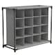 image 6 of Living and Home 4 Tiers 16-Pair Non-woven Grid Shoes Rack - Grey