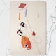 image 2 of Set of 12 Placemats and Coasters with Designer Artwork and Wood Bottom