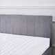 image 10 of Ottoman Storage Bed grey 3ft single and 1 mattress line pattern fabric velvet bedroom furniture