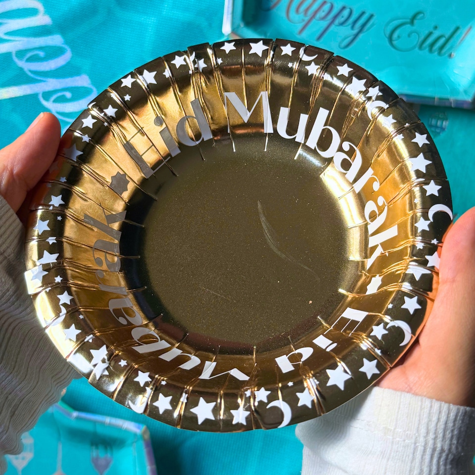 image 1 of Eid Mubarak Party Bowls (10pk) - Gold