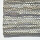 image 3 of Homescapes Denver Leather Woven Rug Grey - 90 x 150 cm | Grey | Grey