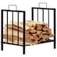 image 6 of Outsunny Firewood Log Holder Wood Storage Rack w/ Handles Outdoor Indoor, Black