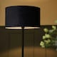 image 2 of ValueLights Charlie Black Floor Lamp Navy Velvet Shade | Black