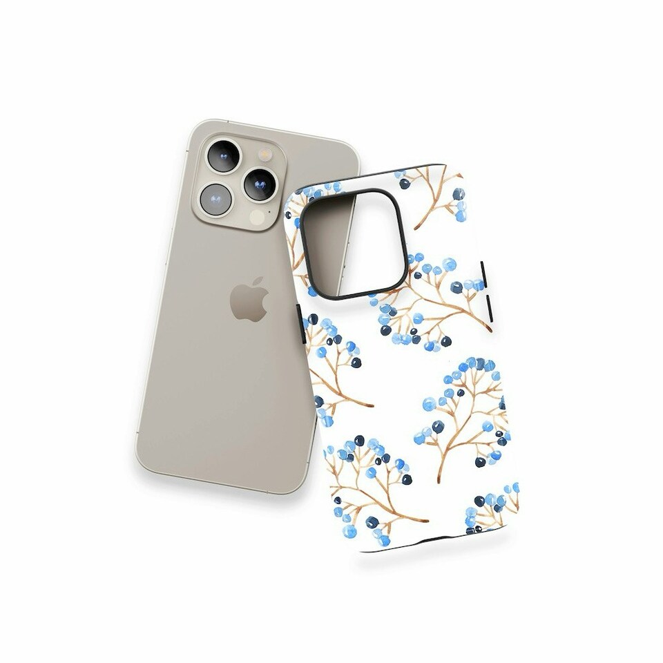 image 1 of Wild Berries Phone Case | Blue | iPhone 16e
Tough