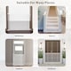 image 3 of S&D, Retractable Baby Gate 86cm x 140 cm Stair Safety Gate Roll for Babies and Pets, Extendable Barrier Gates (White)