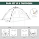 image 3 of Outsunny 2 Man Pop-up Beach Tent Sun Shade Shelter Hut w/ Windows Door Blue