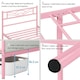 image 5 of Yaheetech Metal Platform Bed Frame with Cloud-inspired Design Headboard Pink, 3ft Single