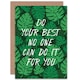 image 1 of Motivational Do Your Best Jungle Green Greetings Card