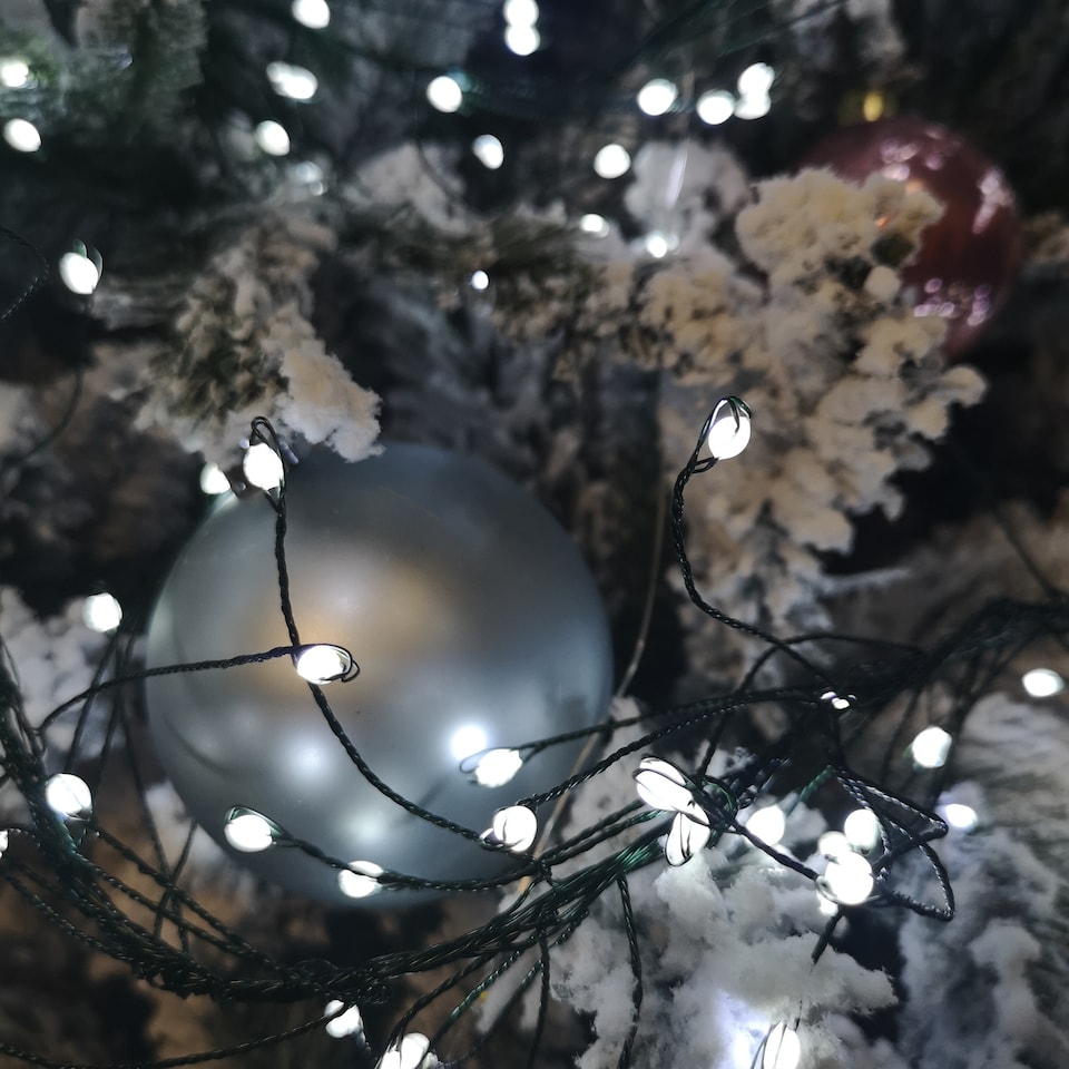 image 1 of 5.4m White LEDs Green Garland Wire Light Christmas Decoration with Timer
