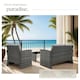 image 4 of Garden Furniture Set Jesolo - 2 armchairs, 1 sofa,  and coffee side table - Grey/Light Grey
