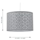 image 9 of Set of 2 Grey Laser Cut 25cm Pendant Lightshades | Grey | Medium | 2