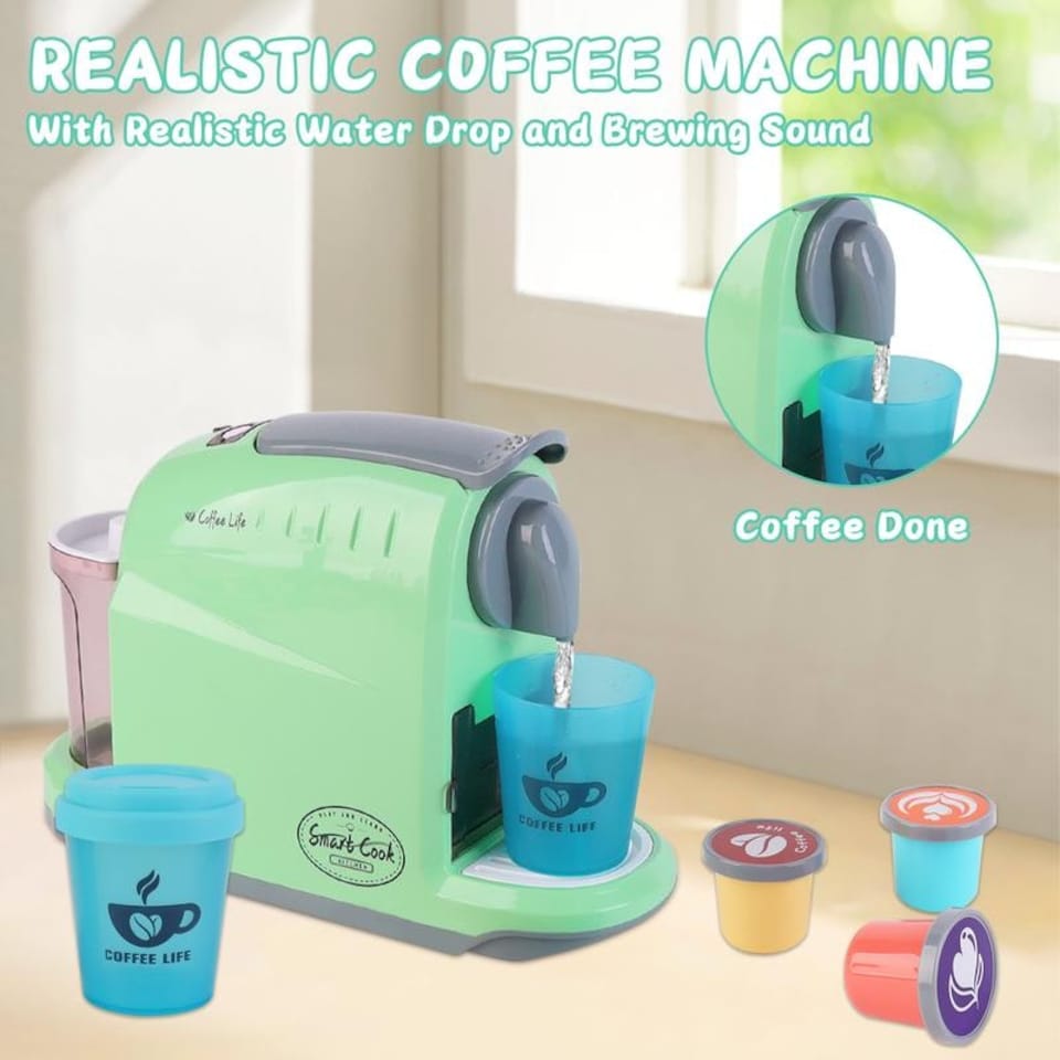 image 1 of Coffee Shop Set with Coffee Maker Toy