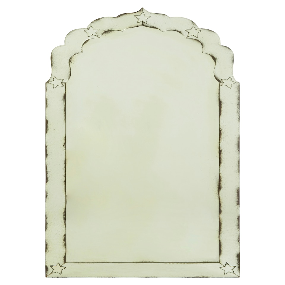 image 1 of Interiors by Premier Arched And Star Detail Wall Mirror Green