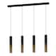 image 1 of EGLO Barbotto Modern Industrial 4 Pendant Light WBS Black
