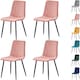 image 5 of Set of 4 Chairs  Milan Velvet Dining Chairs with Sturdy Metal Legs - Kitchen, Living Room & Reception Chairs with Backrest and Padded Seat | Grey | One Size