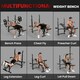 image 3 of SPORTNOW Multi-Exercise Incline/Flat Weight Bench with Bench Press Rack