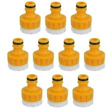 Outdoor Garden Tap Hose Threaded Tap Connector 3/4in with 1/2in Reducer 10pc