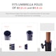 image 4 of Outsunny 13kg Garden Parasol Base Round Resin Umbrella Stand Holder Bronze Tone | Bronze | Bronze