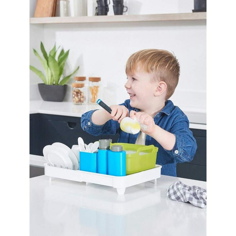 image 1 of Joseph Joseph Expandable Toy Washing Up Set - White/Green/Blue - One Size