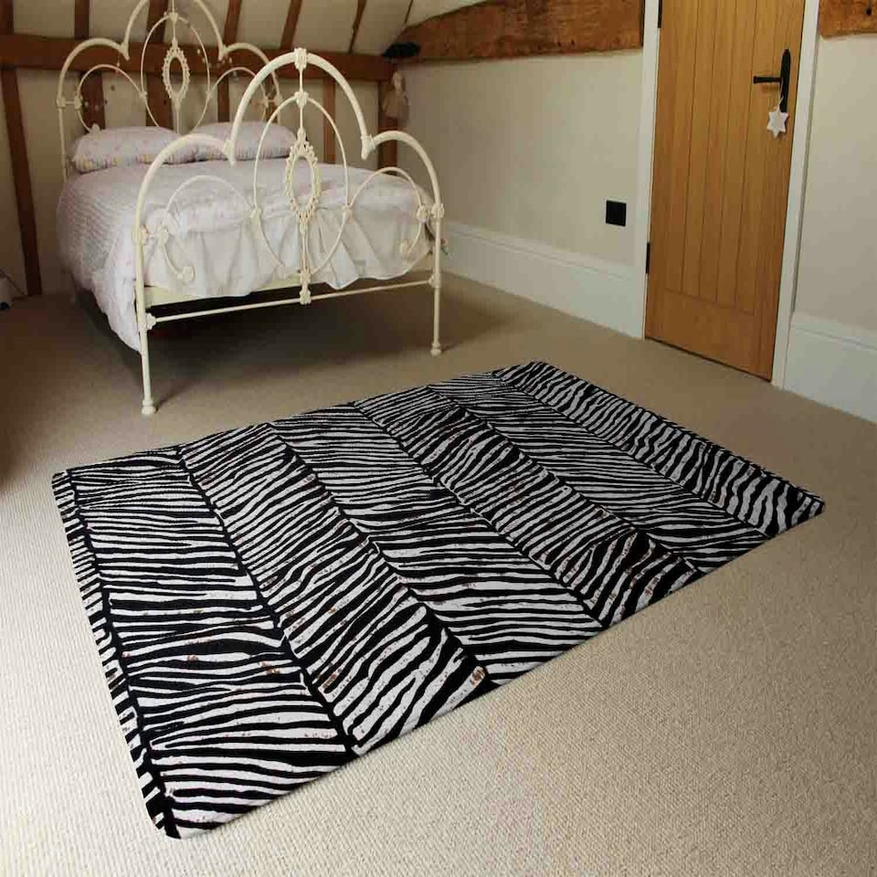 image 1 of Geometric Snake Skin & Patterns (Rug) Black | Small: 60x110cm