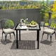 image 6 of Outsunny Garden Table for 4 Person with 5.4cm Parasol Hole 