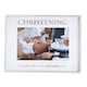 image 1 of Silver Christening 4x6 Picture Frame for Wall or Table Use