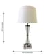 image 9 of Set of 2 Chrome Touch Lamps with White Cotton Shades | Chrome | White | Large | 2
