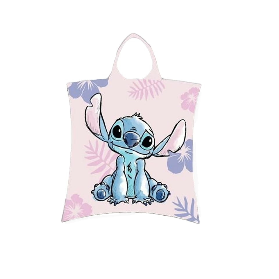 image 1 of Lilo & Stitch Childrens/Kids Stitch Hooded Towel - Pink - One Size Pink | One size