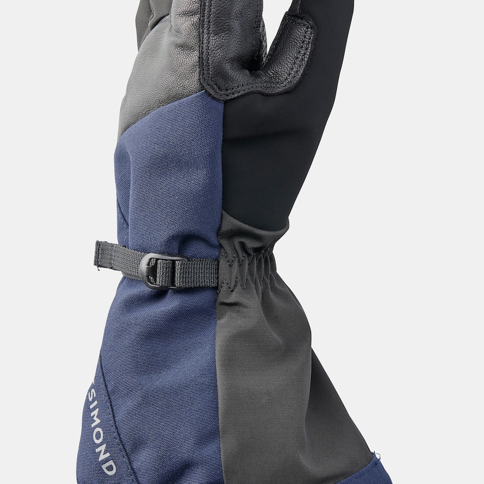 image 1 of Decathlon 2-in-1 waterproof mountaineering gloves, black