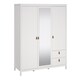 image 1 of Barcelona Wardrobe with 2 Doors 1 Mirror Door 2 Drawers in White