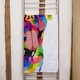 image 2 of Amazing Illustration Pop Art Dog Designer Bath Towel | Multi