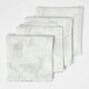 image 1 of Homescapes Silver Stag Christmas Napkins - Set of 4