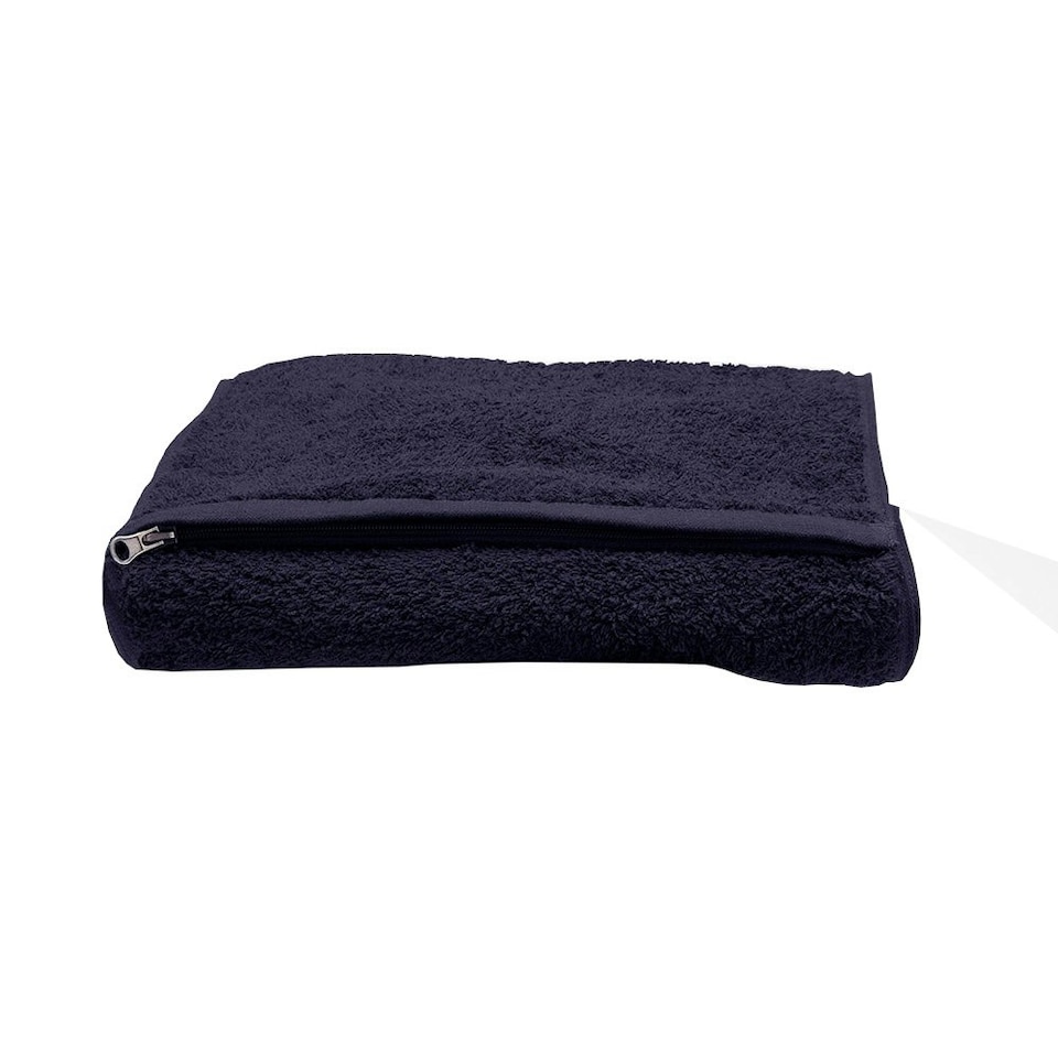 Towel City Luxury Pocket Gym Towel - Navy - One Size