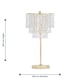 image 8 of First Choice Lighting Set of 2 Cascada Gold and Acrylic Crystal Jewelled Table Lamps Gold | Clear