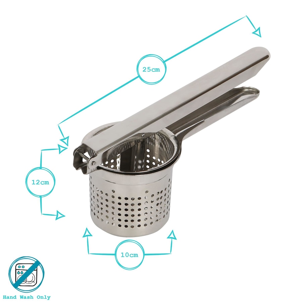 image 1 of Argon Tableware Stainless Steel Potato Ricer - 25cm
