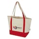 image 3 of Sam Recycled Cotton 15L Tote Bag - Red/Natural - One Size