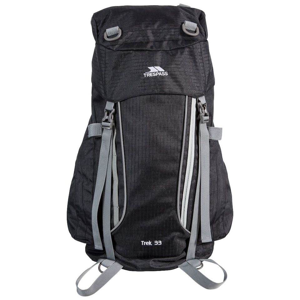 image 1 of Trespass Trek 33 Rucksack/Backpack (33 Litres) | Grey | Ash X | 1