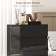 image 4 of HOMCOM Bedroom Chest of Drawers, 5 Drawers Dresser, Drawer Unit, Black | Black | Black | 55W x 34D x 100H cm