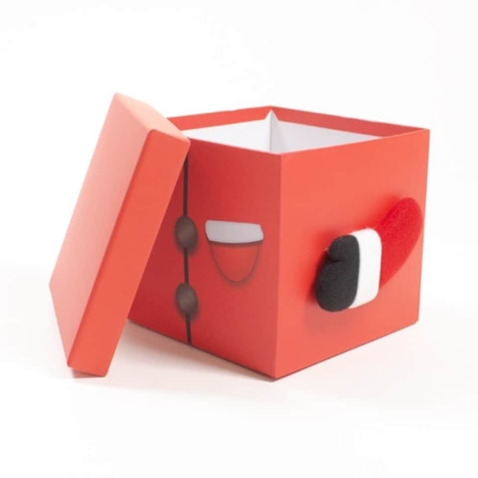 image 1 of Santa Plush Christmas Large Stackable Gift Boxes - Pack of 3