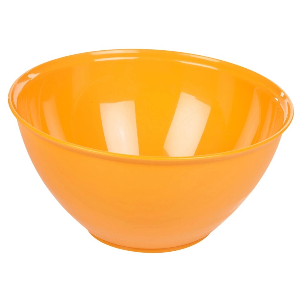 image 1 of 3 Pcs Durable Plastic Colourful Mixing Bowls Set Microwave and Dishwasher Safe | Orange | Orange