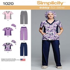Simplicity 1020 Paper Sewing Pattern – Women’s Headwear, Trousers, Tops & Tunics, UK Sizes 20W–28W, Easy