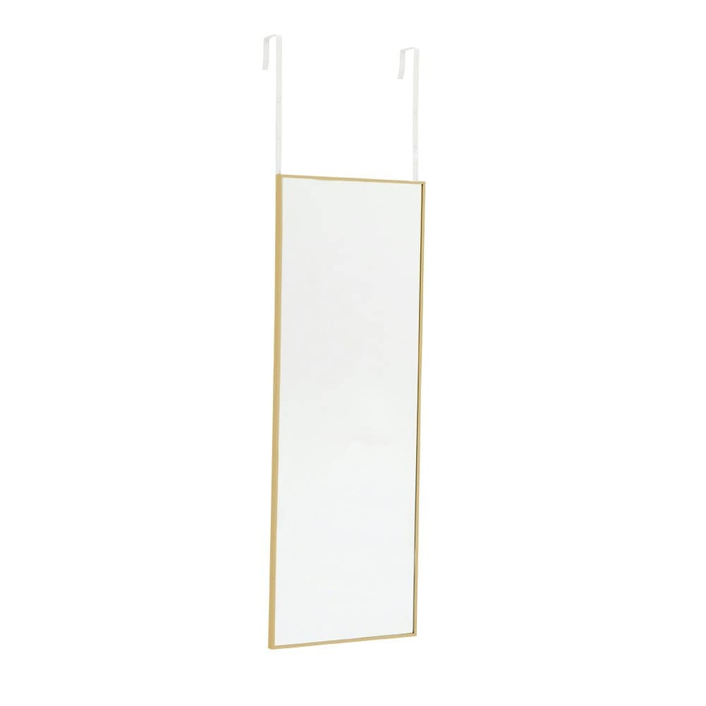 Living and Home Metal Frame Over the Door Full Length Mirror - 28cm x 78cm - Gold | Gold