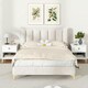 image 4 of COSTWAY 2-tier Nightstand Wood Side Table with Storage Shelf White