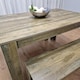 image 5 of Rustic Effect Dining Table with 2 Benches  Wooden Dining Set